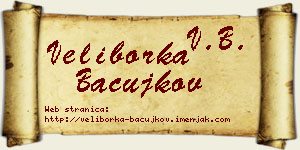 Veliborka Bačujkov vizit kartica